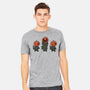 Halloween Pumpkin Kittens-Mens-Heavyweight-Tee-tobefonseca