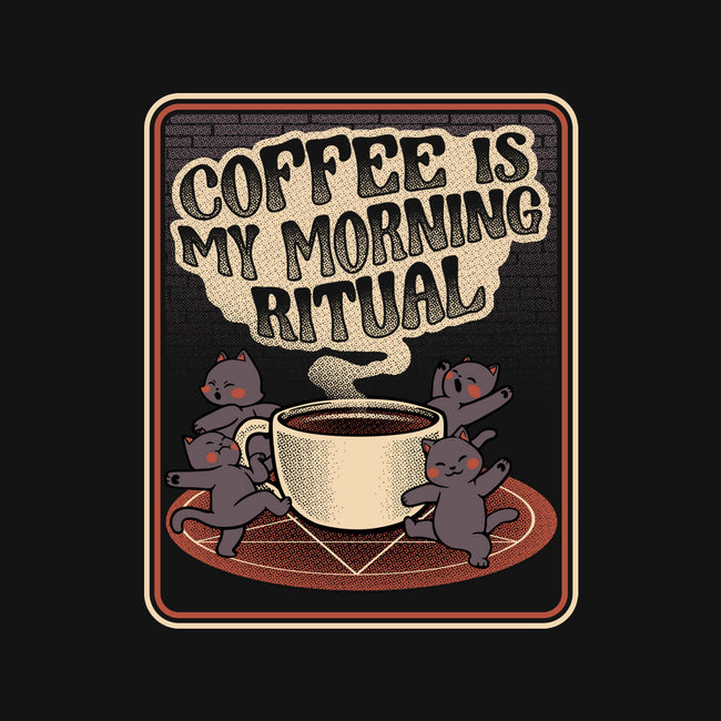 Coffee Morning Ritual Cats-Womens-V-Neck-Tee-tobefonseca