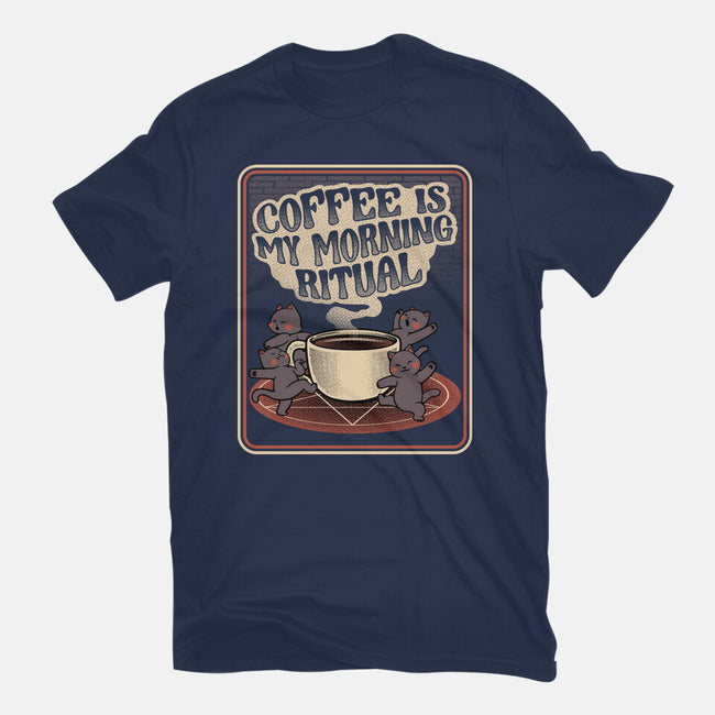 Coffee Morning Ritual Cats-Youth-Basic-Tee-tobefonseca