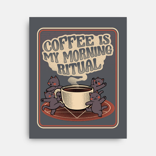 Coffee Morning Ritual Cats-None-Stretched-Canvas-tobefonseca