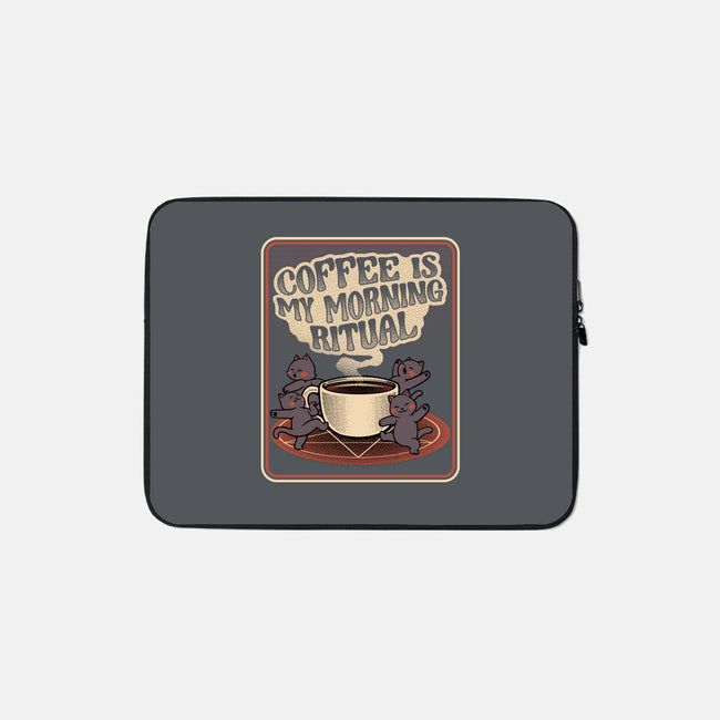 Coffee Morning Ritual Cats-None-Zippered-Laptop Sleeve-tobefonseca