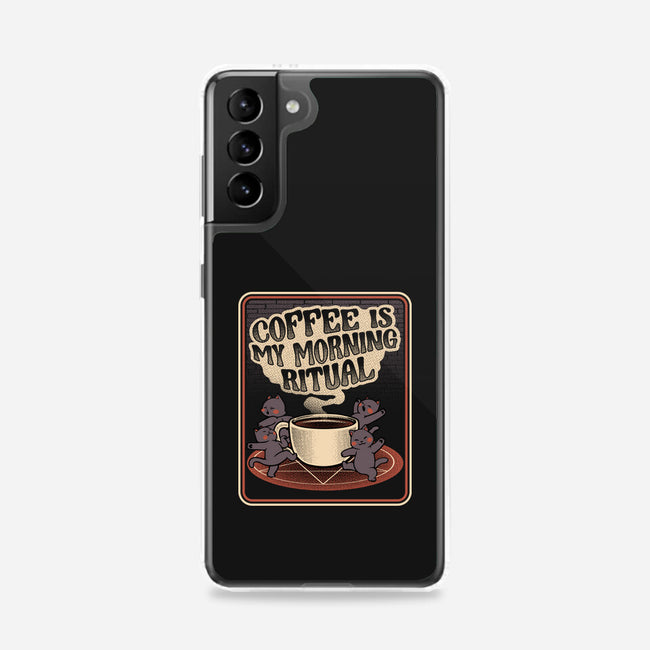 Coffee Morning Ritual Cats-Samsung-Snap-Phone Case-tobefonseca