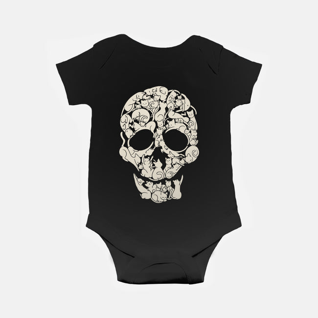 Cat Skeleton Skull-Baby-Basic-Onesie-tobefonseca