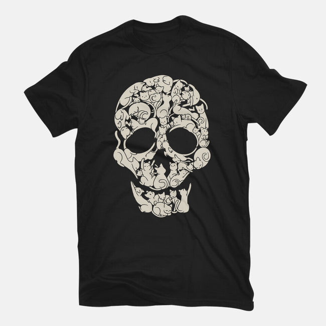 Cat Skeleton Skull-Womens-Fitted-Tee-tobefonseca