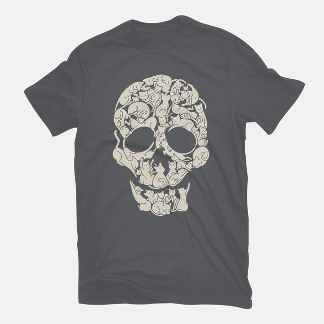 Cat Skeleton Skull-Mens-Heavyweight-Tee-tobefonseca