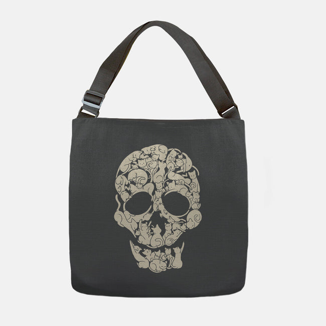 Cat Skeleton Skull-None-Adjustable Tote-Bag-tobefonseca