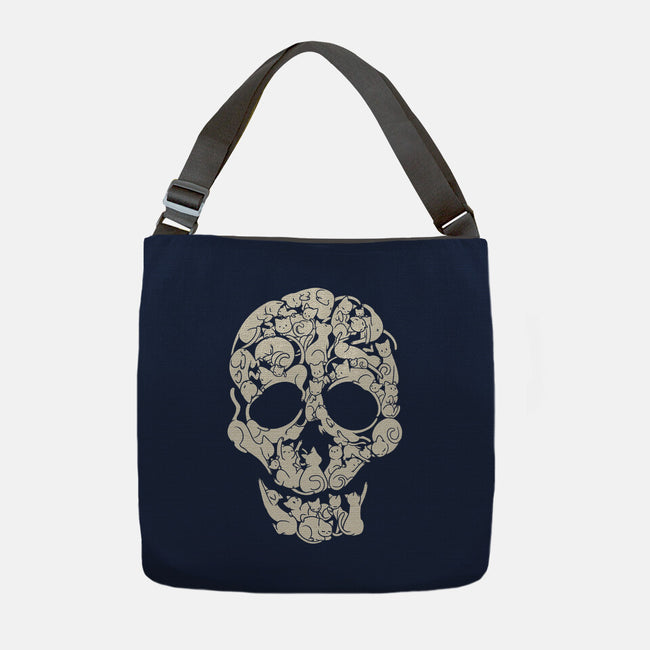 Cat Skeleton Skull-None-Adjustable Tote-Bag-tobefonseca