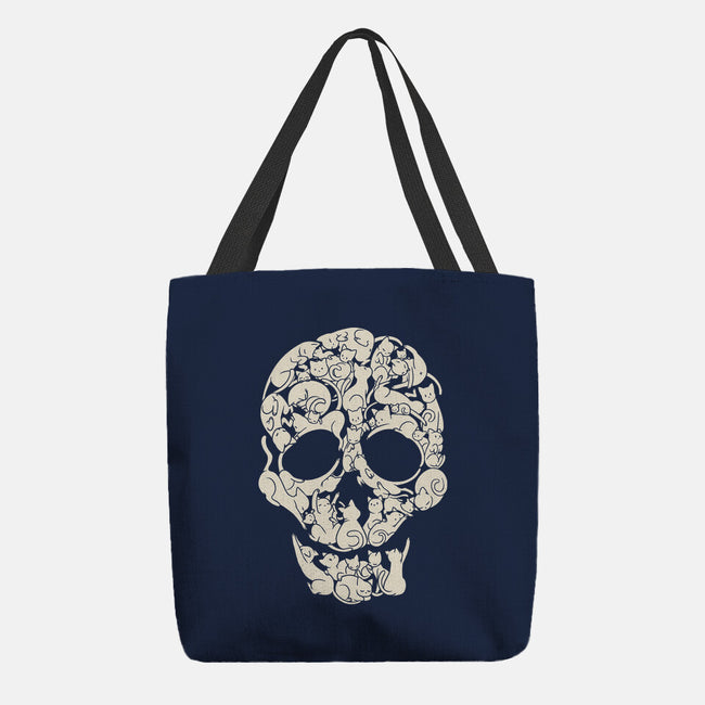 Cat Skeleton Skull-None-Basic Tote-Bag-tobefonseca