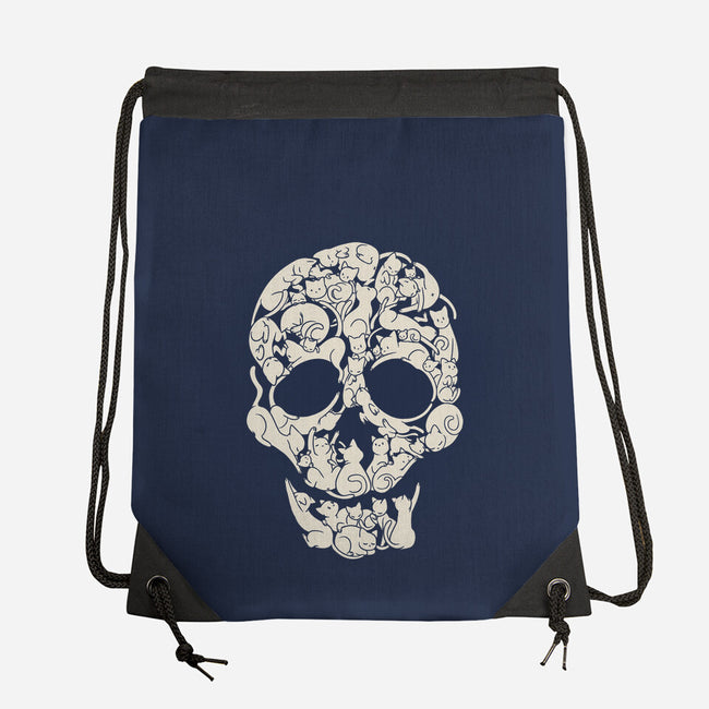 Cat Skeleton Skull-None-Drawstring-Bag-tobefonseca