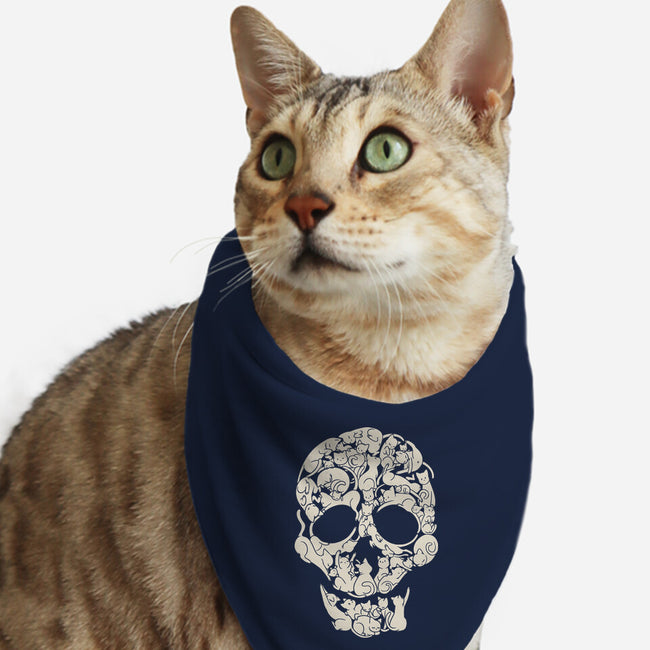 Cat Skeleton Skull-Cat-Bandana-Pet Collar-tobefonseca