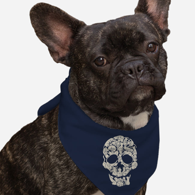 Cat Skeleton Skull-Dog-Bandana-Pet Collar-tobefonseca