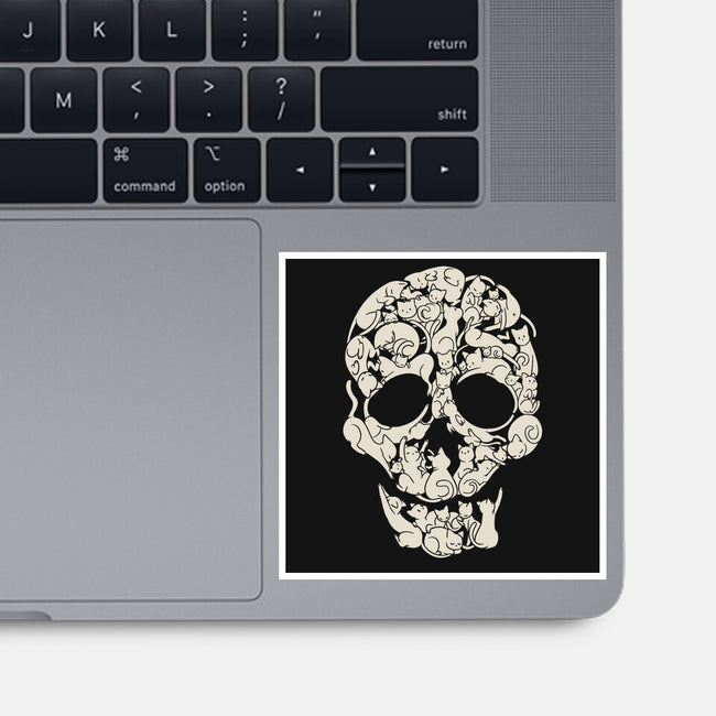 Cat Skeleton Skull-None-Glossy-Sticker-tobefonseca