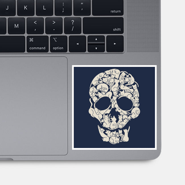 Cat Skeleton Skull-None-Glossy-Sticker-tobefonseca