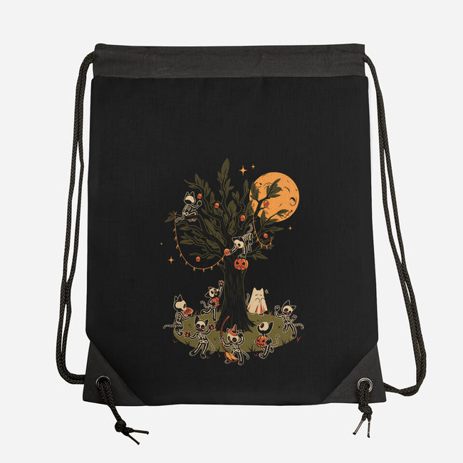 Black Cats Tree-None-Drawstring-Bag-tobefonseca