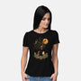 Black Cats Tree-Womens-Basic-Tee-tobefonseca