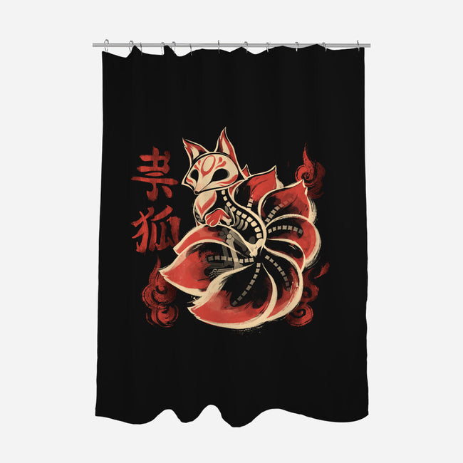 Ghost Kitsune-None-Polyester-Shower Curtain-ricolaa