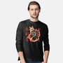 Ghost Kitsune-Mens-Long Sleeved-Tee-ricolaa