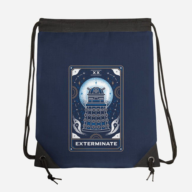 Exterminate Tarot Card-None-Drawstring-Bag-Logozaste