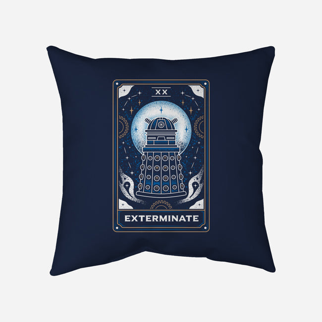 Exterminate Tarot Card-None-Removable Cover w Insert-Throw Pillow-Logozaste