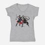 The Final Lesson Sumi-e-Womens-V-Neck-Tee-DrMonekers