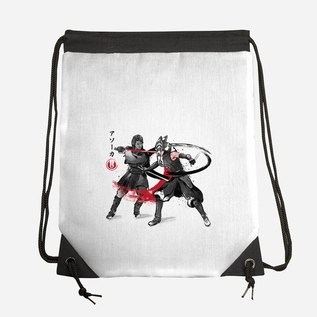 The Final Lesson Sumi-e-None-Drawstring-Bag-DrMonekers