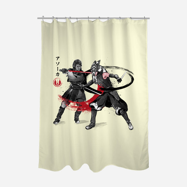 The Final Lesson Sumi-e-None-Polyester-Shower Curtain-DrMonekers