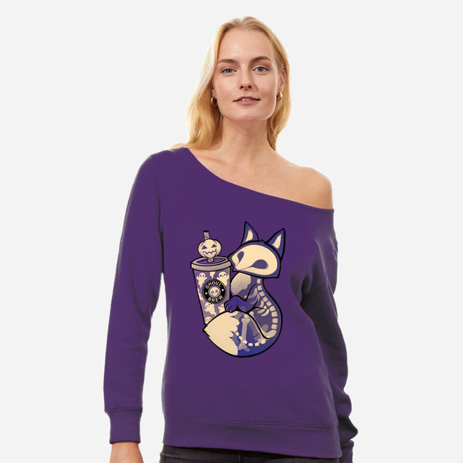 Ghoul Brew-Womens-Off Shoulder-Sweatshirt-ricolaa