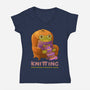 Do Not Destroy Anything-Womens-V-Neck-Tee-ricolaa