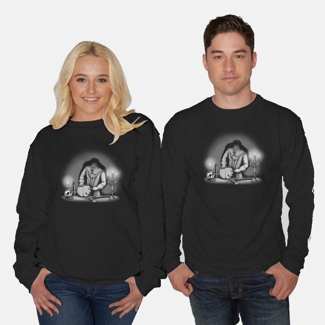 Pumpkin Carver-Unisex-Crew Neck-Sweatshirt-pigboom