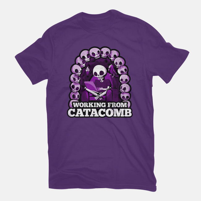 Working From Catacomb-Womens-Fitted-Tee-Aarons Art Room