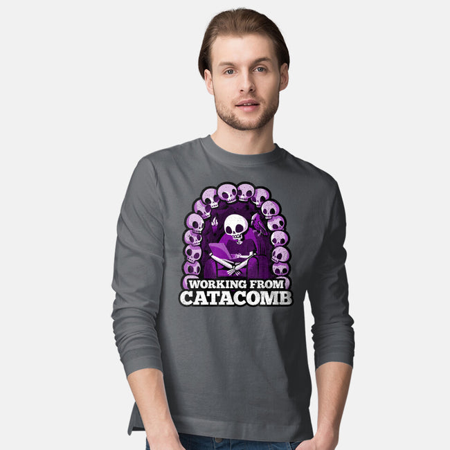 Working From Catacomb-Mens-Long Sleeved-Tee-Aarons Art Room