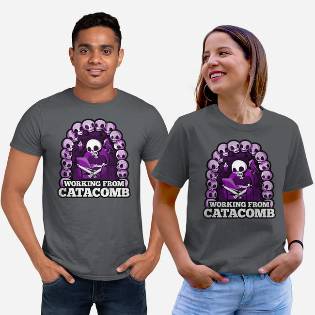 Working From Catacomb-Unisex-Basic-Tee-Aarons Art Room