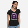 Working From Catacomb-Womens-V-Neck-Tee-Aarons Art Room