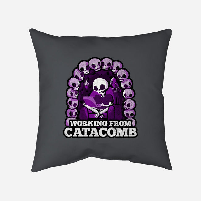 Working From Catacomb-None-Non-Removable Cover w Insert-Throw Pillow-Aarons Art Room