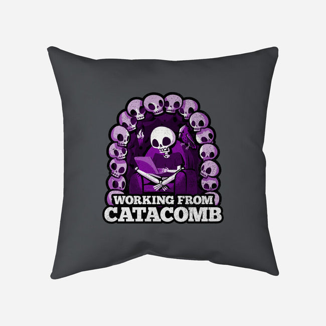 Working From Catacomb-None-Removable Cover w Insert-Throw Pillow-Aarons Art Room