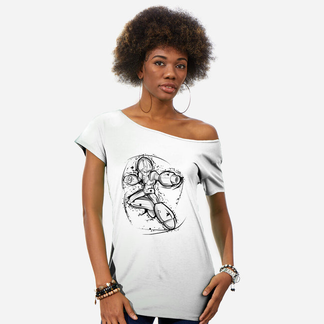 Mega Sketch-Womens-Off Shoulder-Tee-nickzzarto