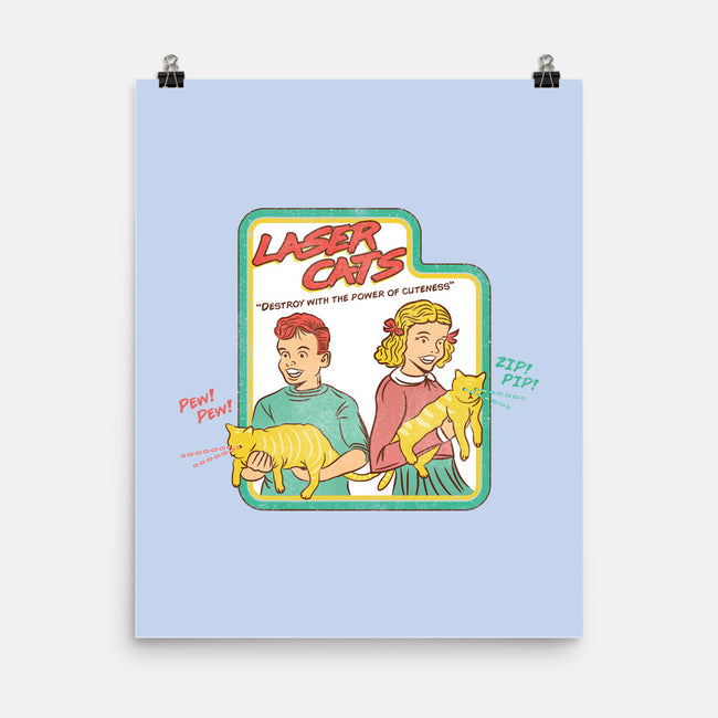 Laser Cats Destroy-None-Matte-Poster-hbdesign