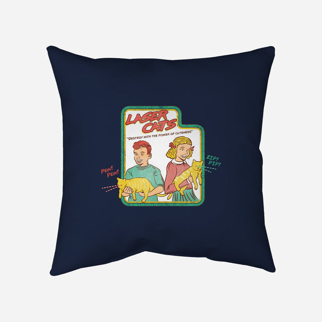Laser Cats Destroy-None-Removable Cover-Throw Pillow-hbdesign