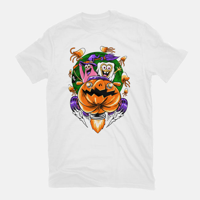 Halloween Attack-Womens-Fitted-Tee-spoilerinc