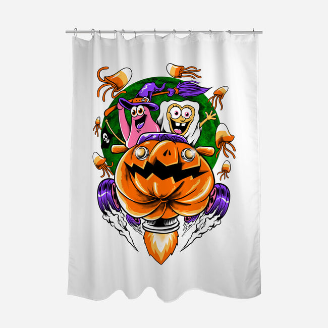 Halloween Attack-None-Polyester-Shower Curtain-spoilerinc