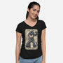 Mega Tarot-Womens-V-Neck-Tee-turborat14