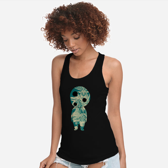 The Spirit Of The Forest-Womens-Racerback-Tank-Hafaell