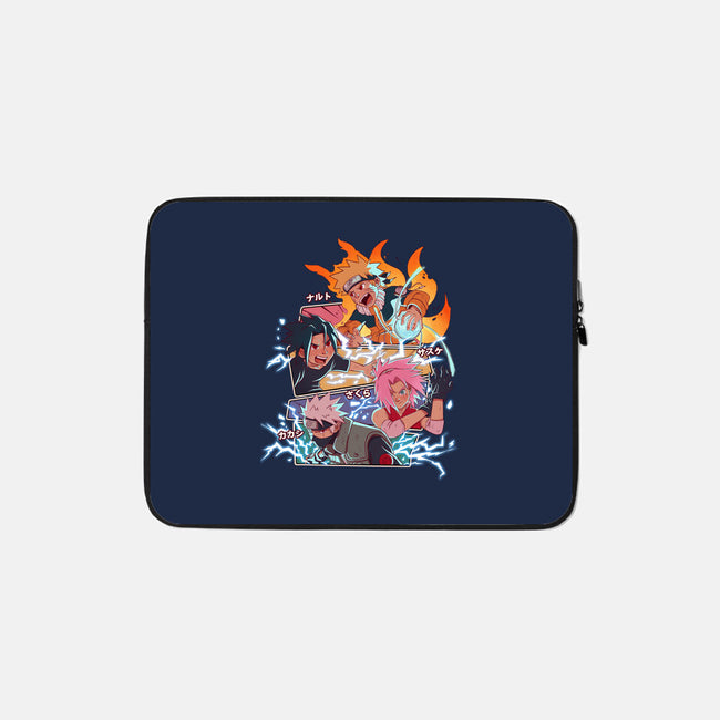 Naruto Battle-None-Zippered-Laptop Sleeve-jacnicolauart