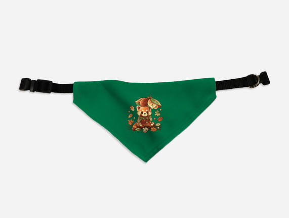 Red Panda Leaf Umbrella