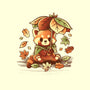 Red Panda Leaf Umbrella-None-Fleece-Blanket-NemiMakeit