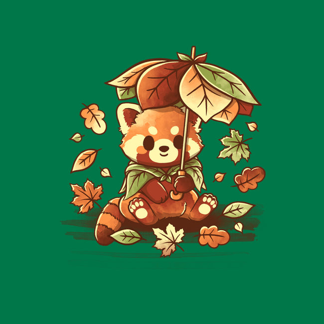 Red Panda Leaf Umbrella-None-Glossy-Sticker-NemiMakeit