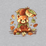 Red Panda Leaf Umbrella-Womens-V-Neck-Tee-NemiMakeit