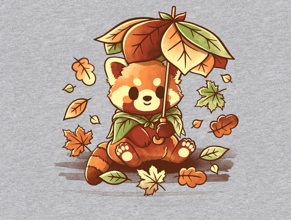 Red Panda Leaf Umbrella