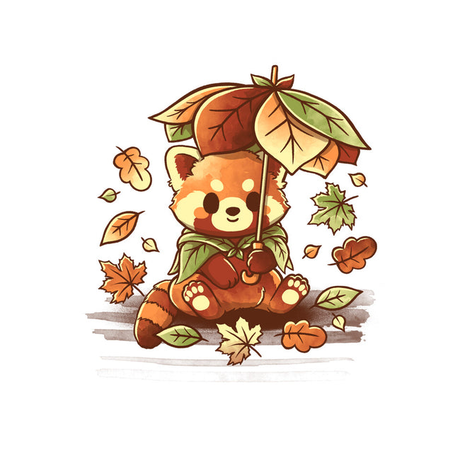 Red Panda Leaf Umbrella-None-Non-Removable Cover w Insert-Throw Pillow-NemiMakeit