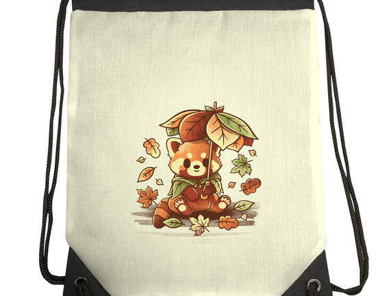 Red Panda Leaf Umbrella